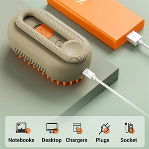 Transform Your Pet Grooming Experience with the 3-in-1 Electric Steam Brush