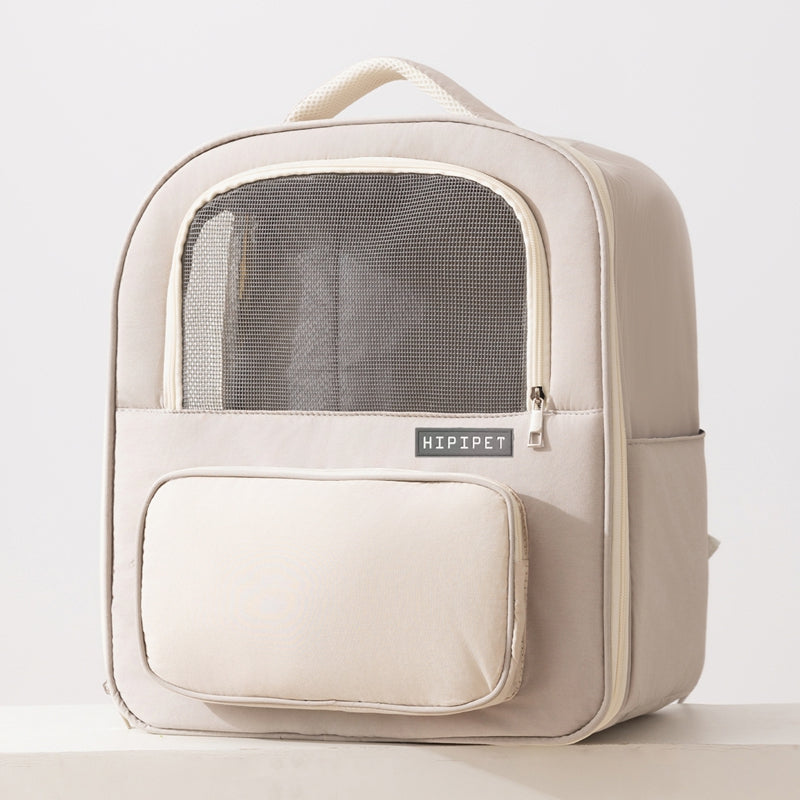 Pet Breathable Carrier Backpack With Mesh Window Travel Bag