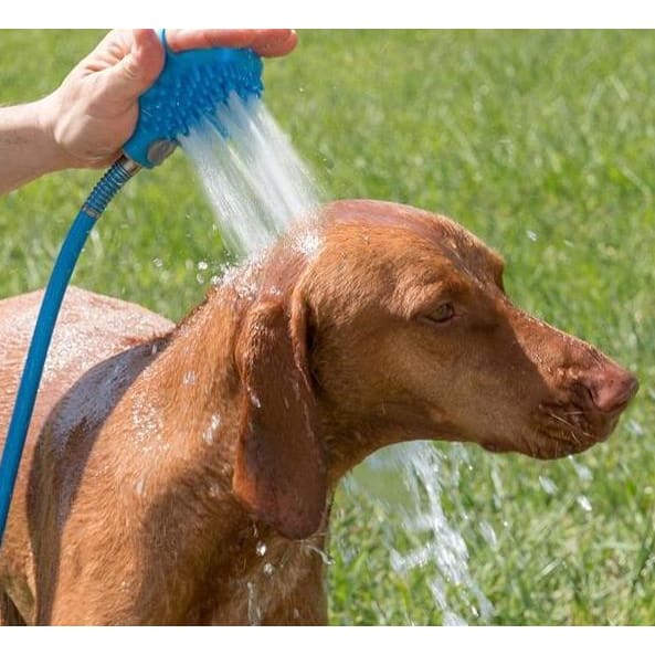 Pet Bathing Gloves With Silicone Nozzle Shower Brush Grooming Tool