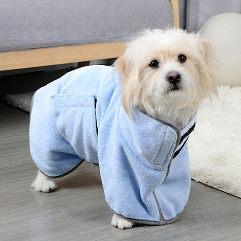 Pet Microfiber Bathrobe Towel Fast Drying Grooming Coat