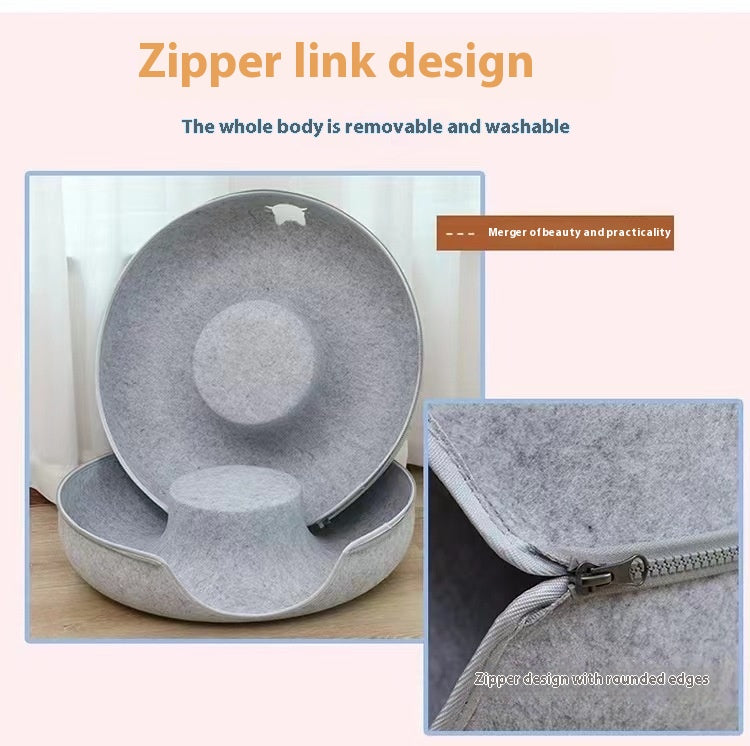 Comfortable Round Pet Tunnel Bed Sleeping Mat