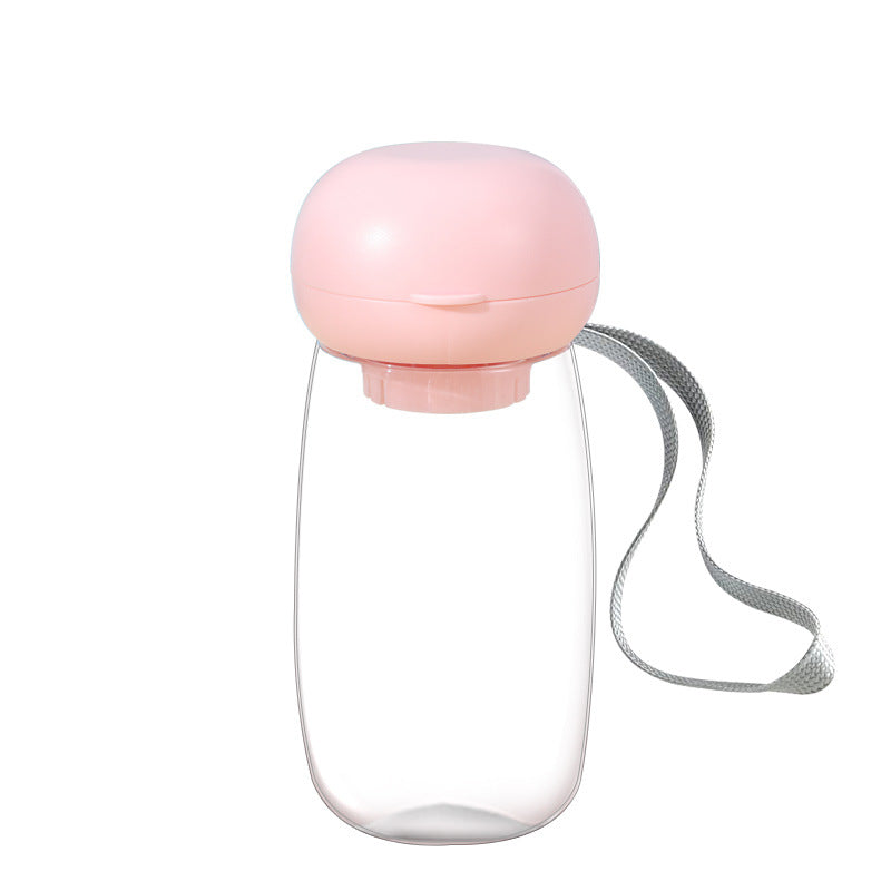 Portable Pet Water Bottle With Built In Feeding Bowl