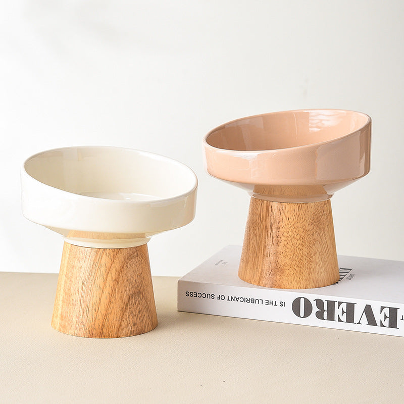 Elevated Ceramic Pet Food And Water Bowl