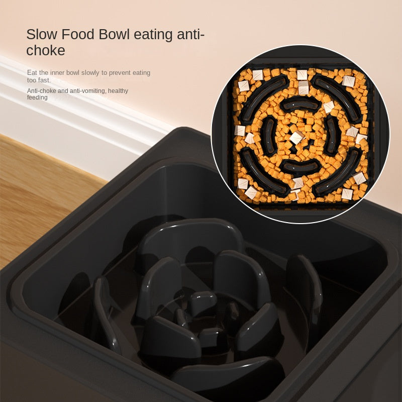 Adjustable Height Double Stainless Steel Pet Feeding Bowl