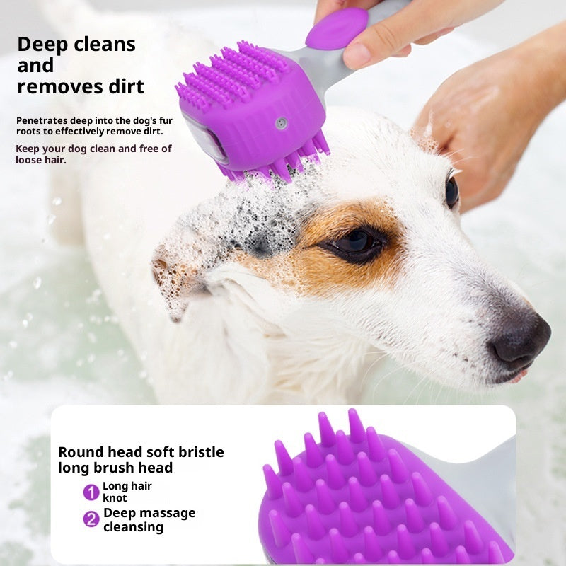 Pet Shower Brush For Bath Hair Cleaning And Grooming