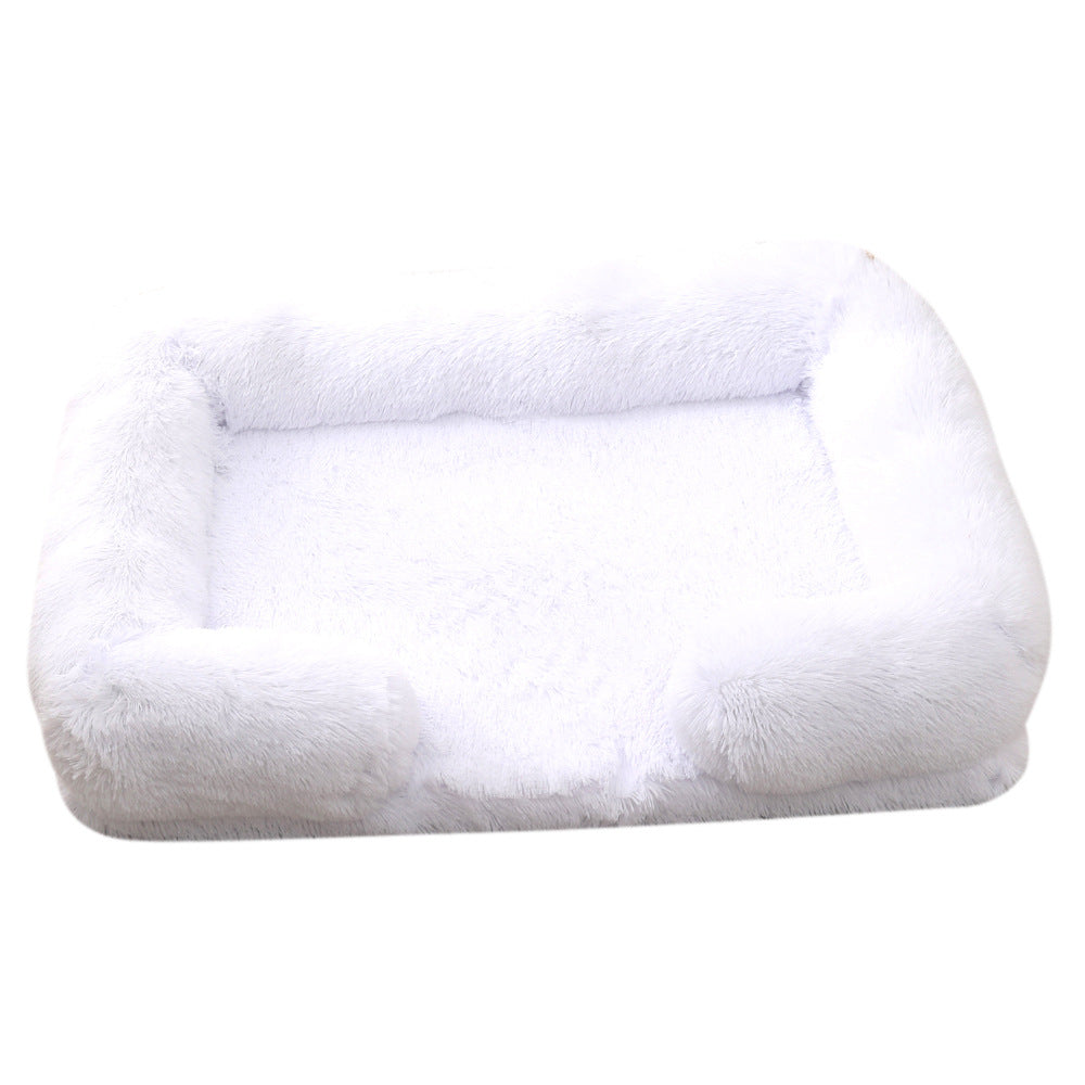 Plush Round Pet Winter Warm Sleeping Bed