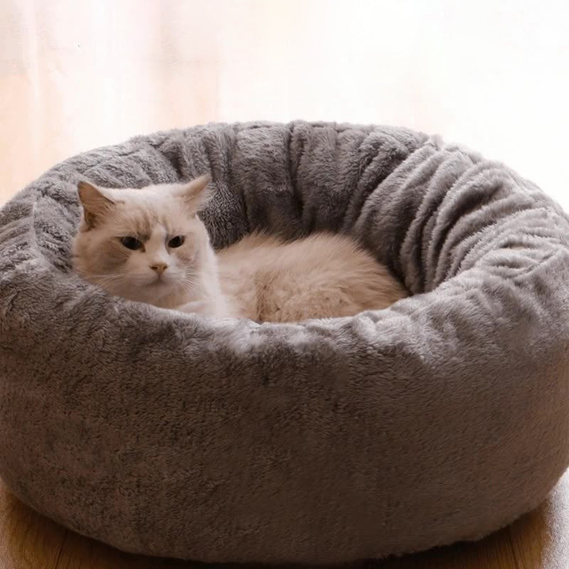 Plush Donut Round Pet Winter Warm Bed Cushion Mat