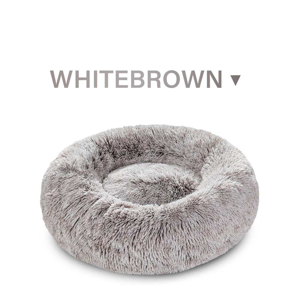 Washable Round Soft Pet Donut Bed Quiet Sleeping Mat