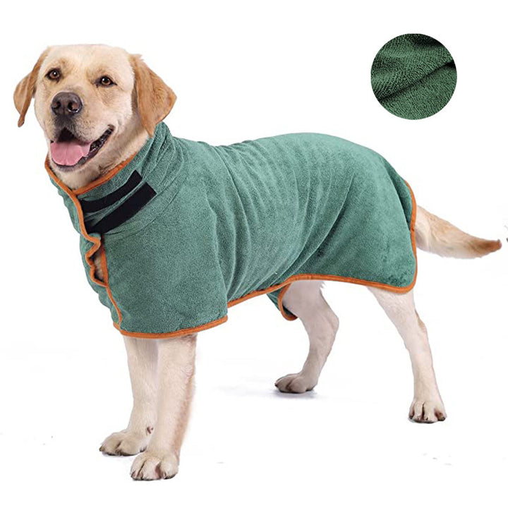 Pet Microfiber Bathrobe Towel Fast Drying Grooming Coat