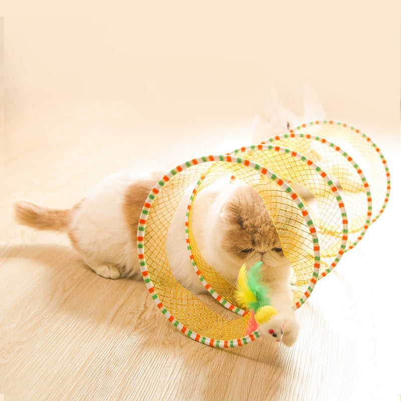 Pet Foldable Storage Tunnel Play Toy