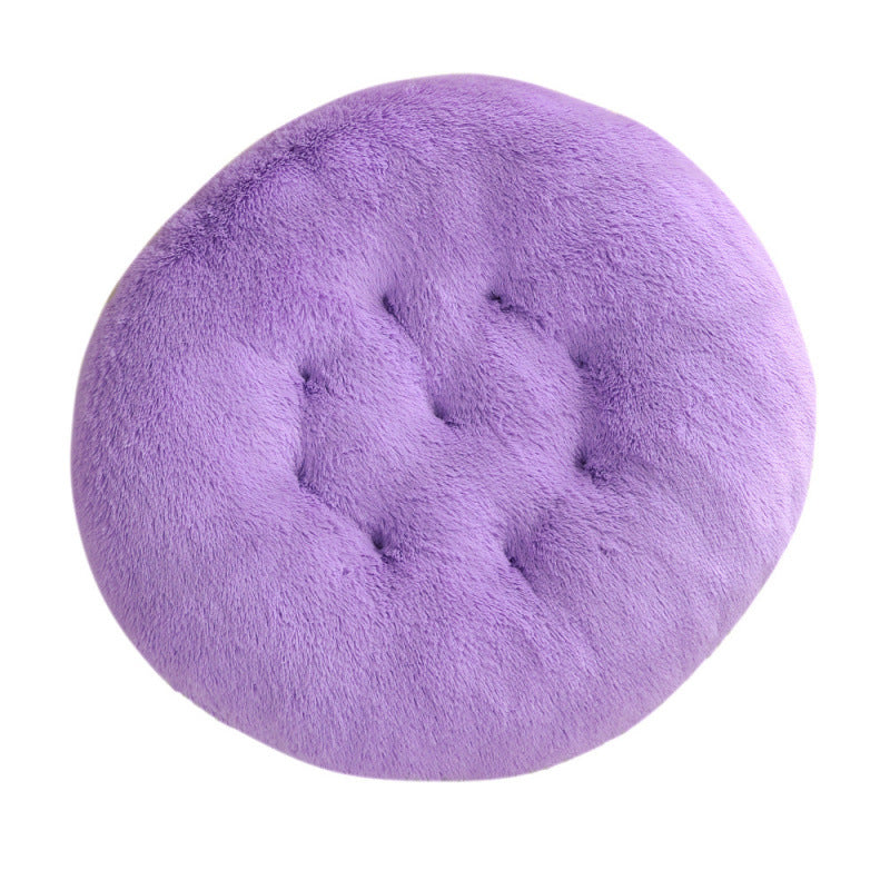 Plush Round Pet Bed Warm Sleep Mat Soft Cat House Set