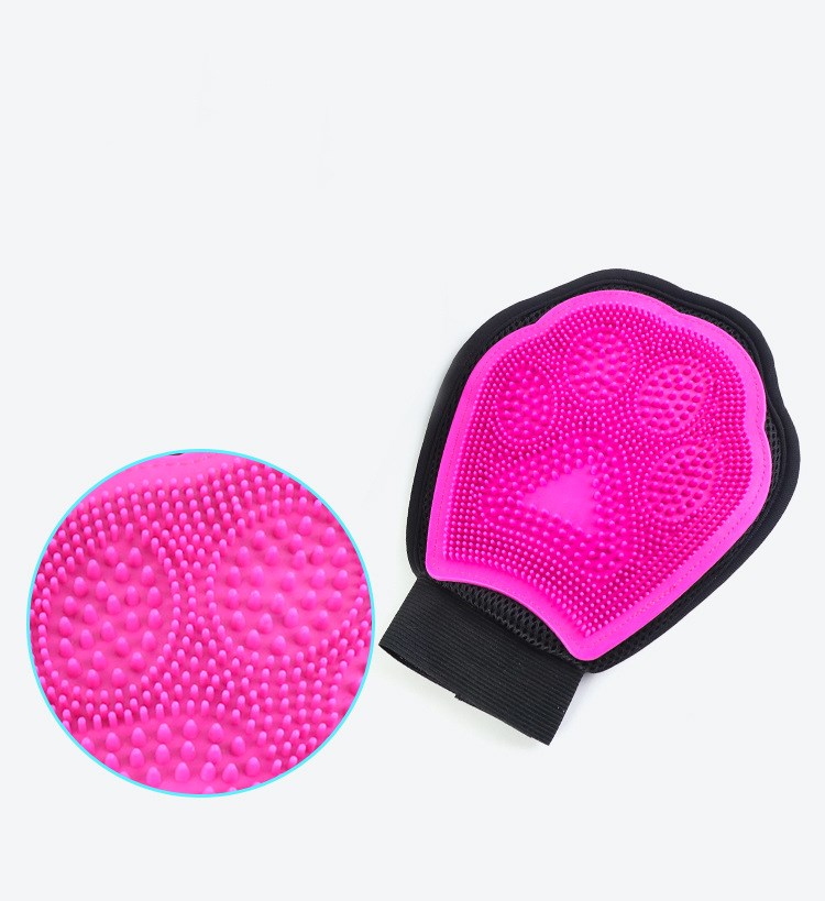 Pet Bath Glove Brush For Gentle Cleaning And Grooming
