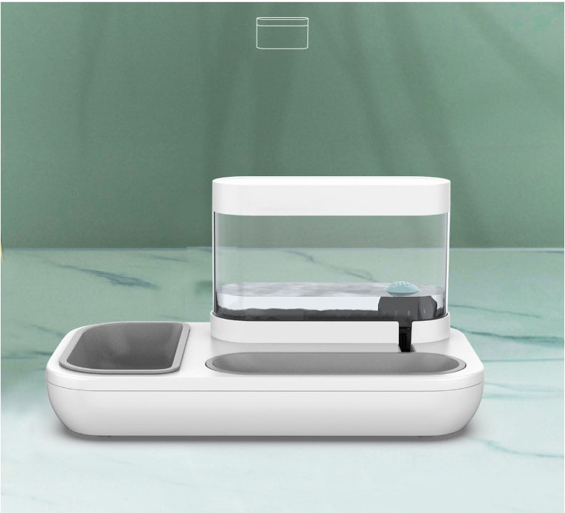 Automatic 1.5L Pet Drinking Fountain And Feeding Bowl