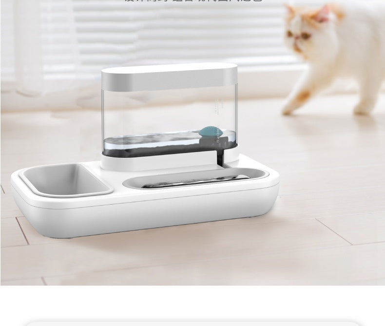 Automatic 1.5L Pet Drinking Fountain And Feeding Bowl