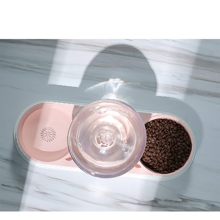 Automatic Plastic Pet Feeder And Water Drinking Bowl