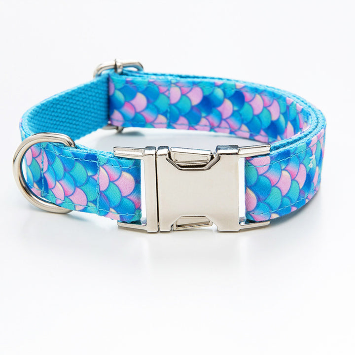Mermaid Pet Collar Rope Leash Fashion Set
