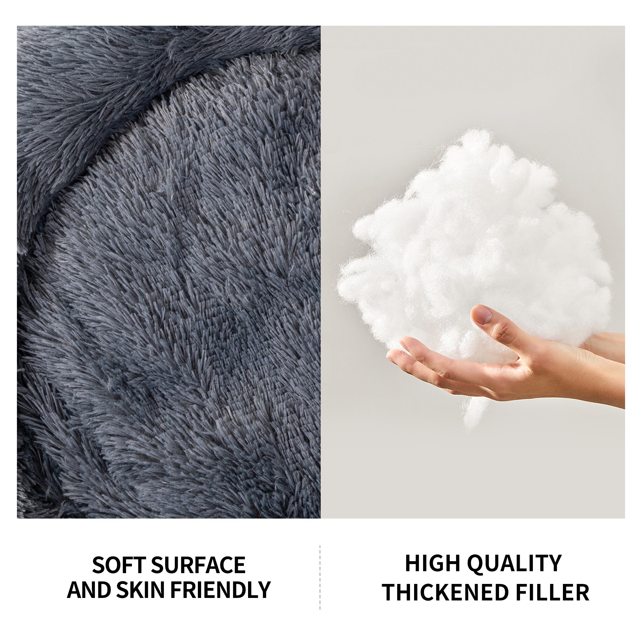 Washable Round Soft Pet Donut Bed Quiet Sleeping Mat