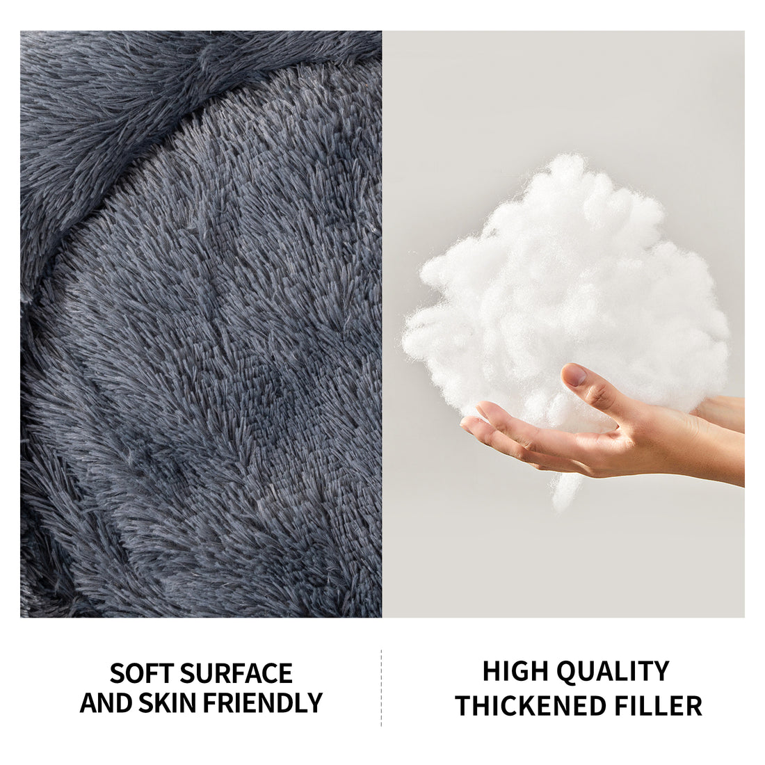 Washable Round Soft Pet Donut Bed Quiet Sleeping Mat