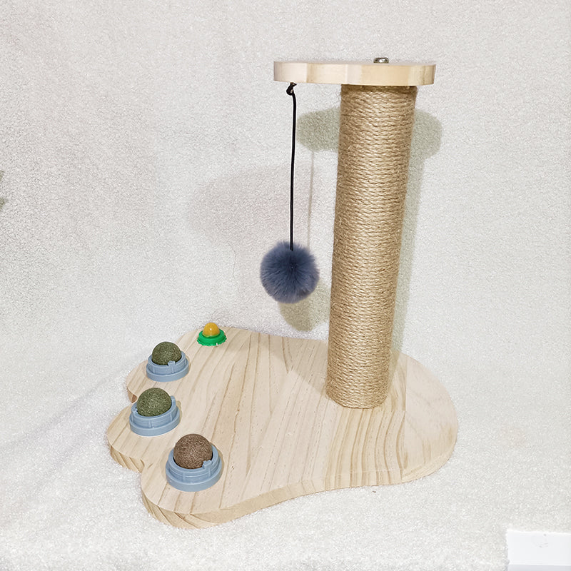 Pet Wooden Turntable Bite Resistant Interactive Toy