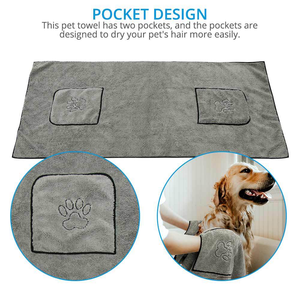 Pet Super Absorbent Bathrobe Towel For Quick Drying