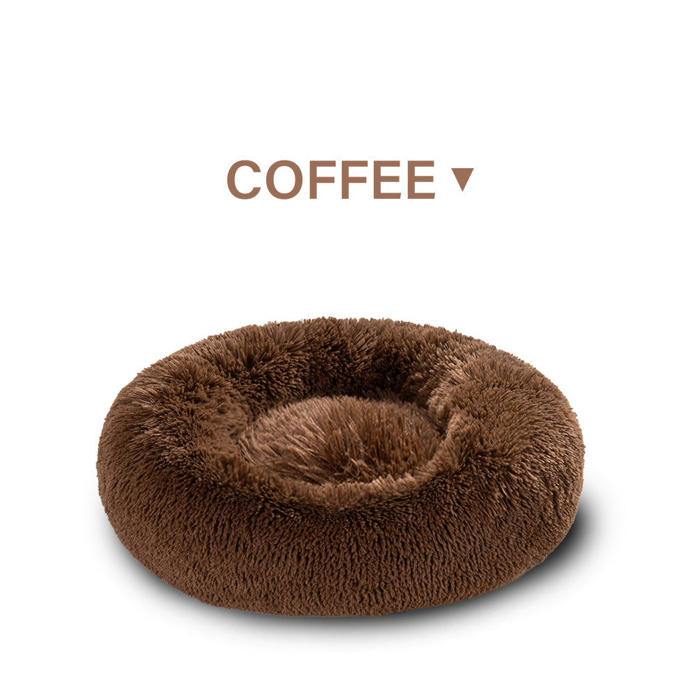 Washable Round Soft Pet Donut Bed Quiet Sleeping Mat