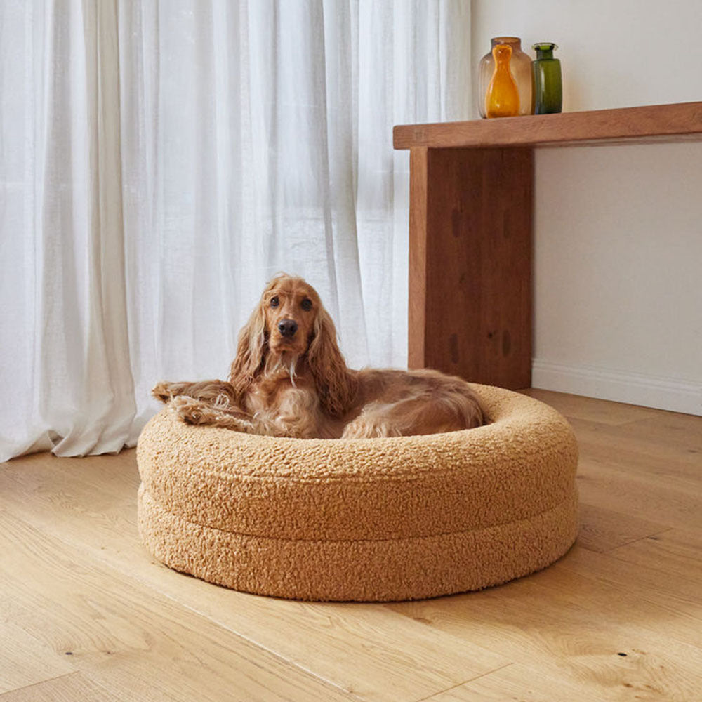 Solid Color Leisure Round Pet Sleeping Bed Nest