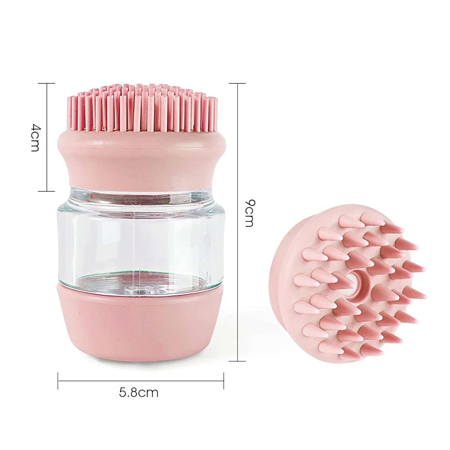 Pet Silicone Bath Grooming Brush Shampoo Dispenser Massage Tool