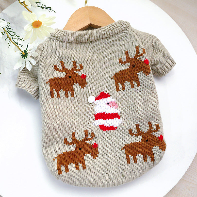 Pet Festive Christmas Sweater Warm Winter Clothing Apparel