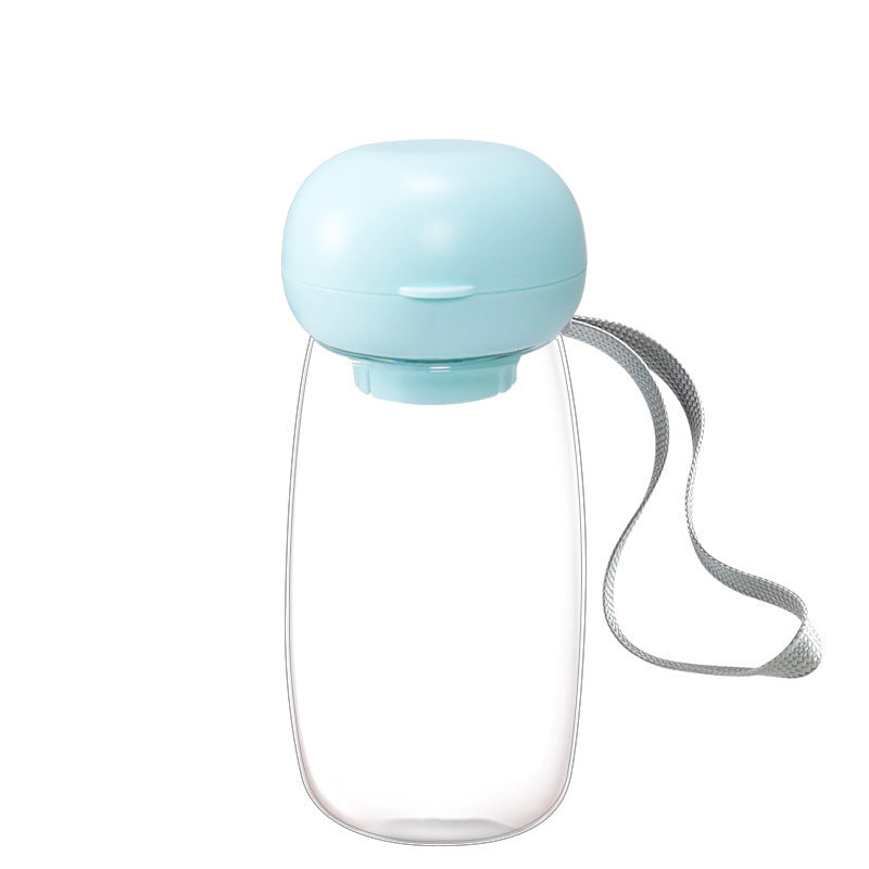 Portable Pet Water Bottle With Built In Feeding Bowl