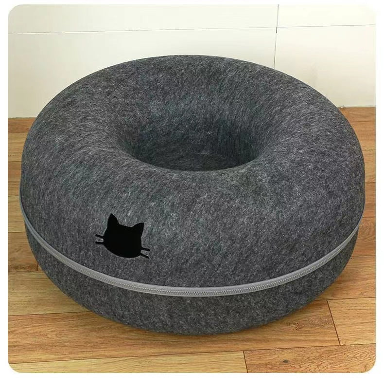 Comfortable Round Pet Tunnel Bed Sleeping Mat
