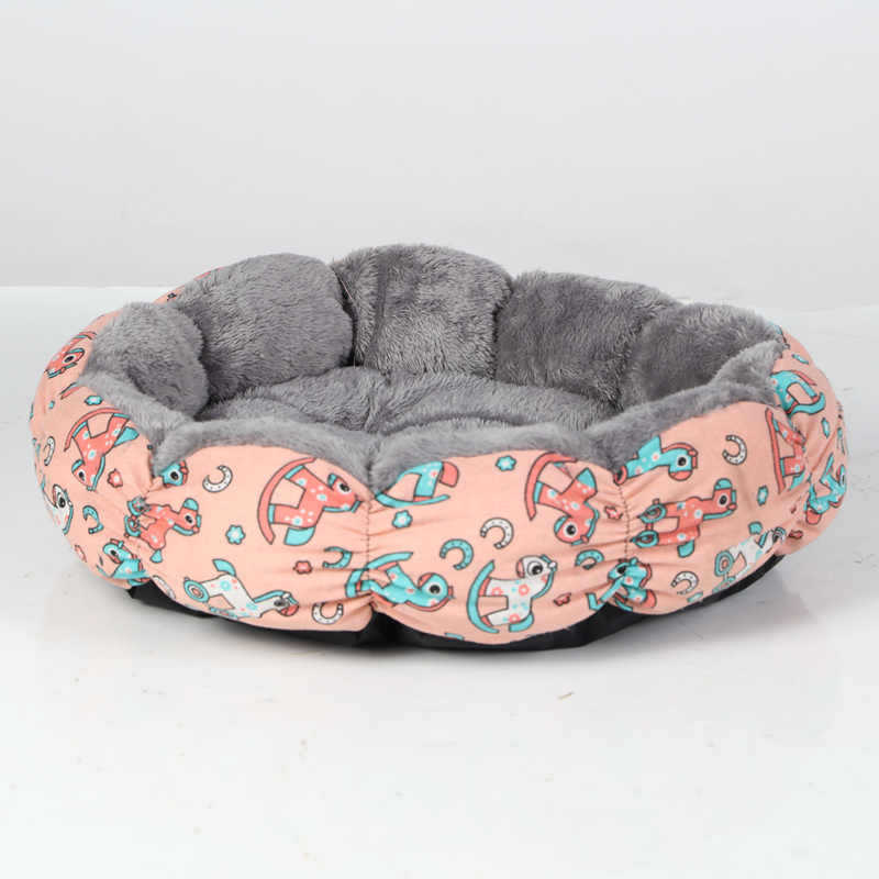 Calming Donut Round Fluffy Pet Sleeping Bed Soft Cushion