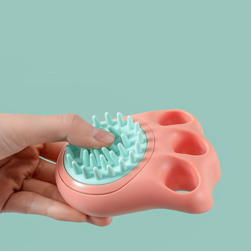 Pet Bath Brush Claw Massage Comb Grooming Cleaning Tool