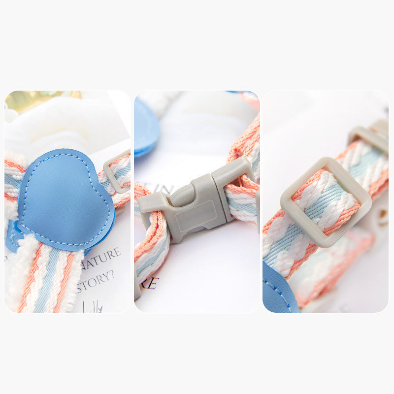 Summer Breathable Pet Chest Vest Walking Leash For Small Medium Pets