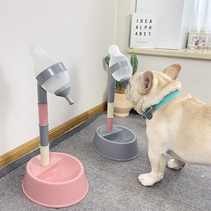 Adjustable Height Automatic Pet Water Dispenser Bowl