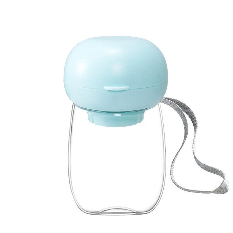 Portable Pet Water Bottle With Built In Feeding Bowl