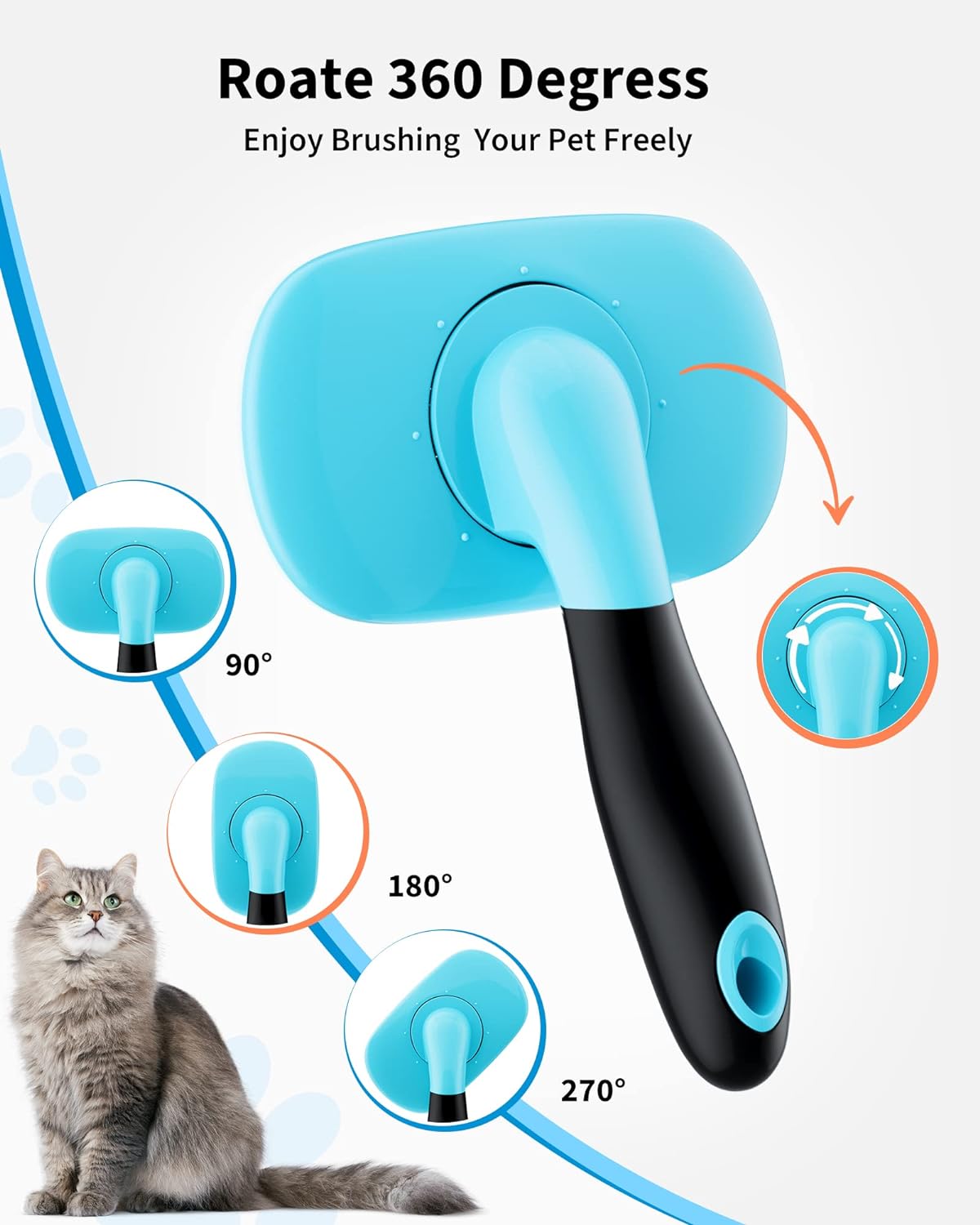 Pet Grooming Shedding Brush Hair Removal Grooming Tool