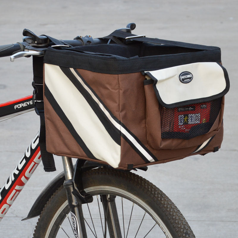 Pet Bicycle Carrier Bag Removable Front Basket Travel Carrier