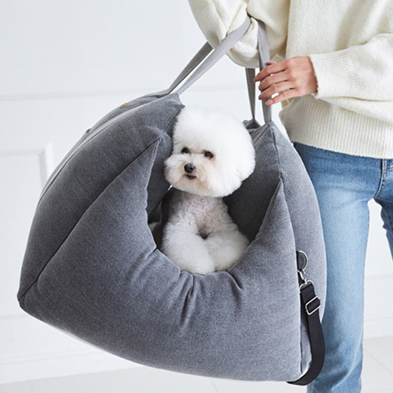 Pet Waterproof Car Seat Carrier Basket Portable Travel Bed