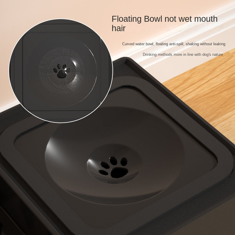Adjustable Height Double Stainless Steel Pet Feeding Bowl