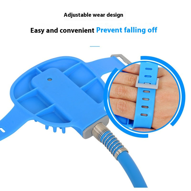Pet Bathing Gloves With Silicone Nozzle Shower Brush Grooming Tool