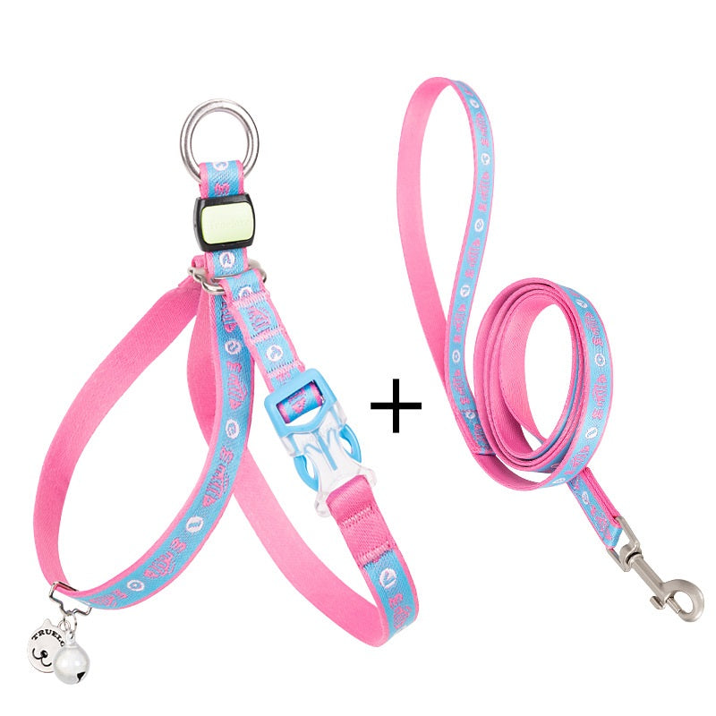 Pet Vest Chest Strap Bell Rope Leash Small Medium