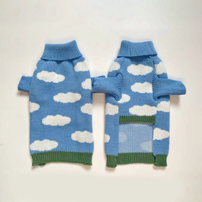 Pet Jacquard Knit Sweater Warm Winter Clothing