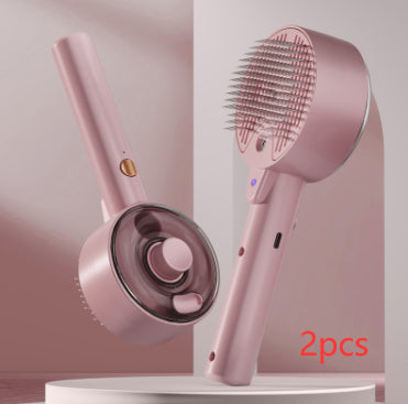 Pet Self Cleaning Steam Grooming Brush Hair Removal Tool
