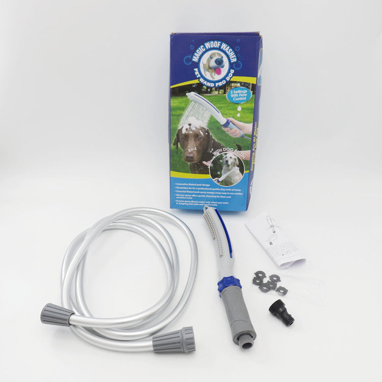 Noble Snouts Pet Bath Brush with Water Hose Attachment