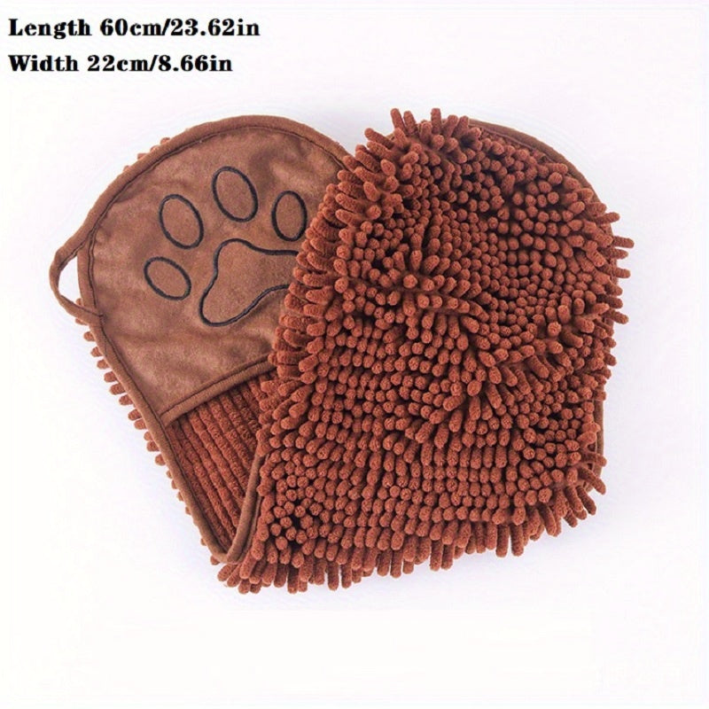 Super Absorbent Microfiber Pet Towel With Hand Pockets Quick Drying