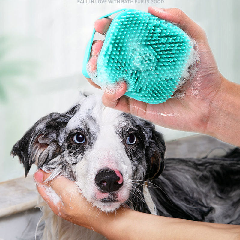 Pet Silicone Bath Brush For Gentle Massage And Cleaning