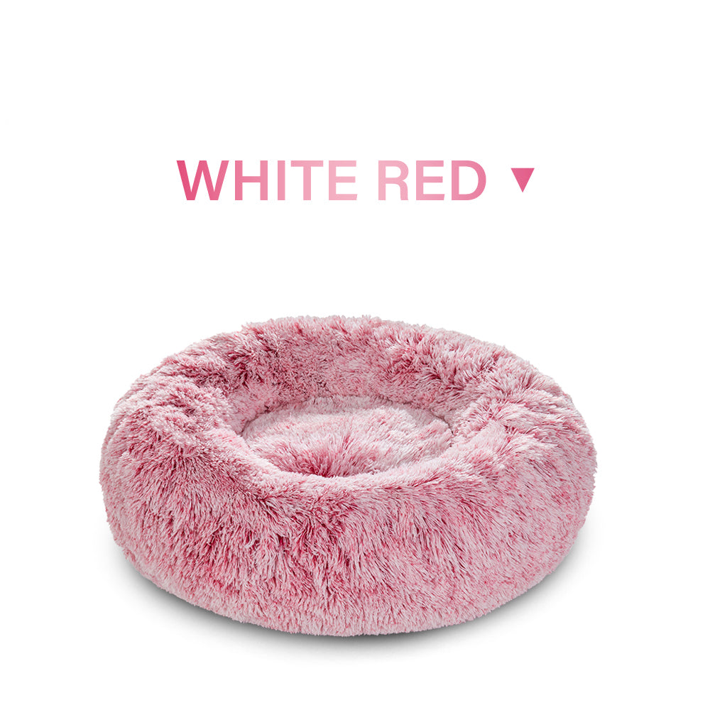 Washable Round Soft Pet Donut Bed Quiet Sleeping Mat