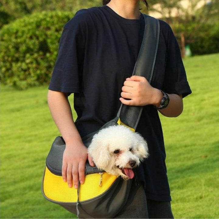 Pet Mesh Oxford Shoulder Carrier Bag Outdoor Travel Tote