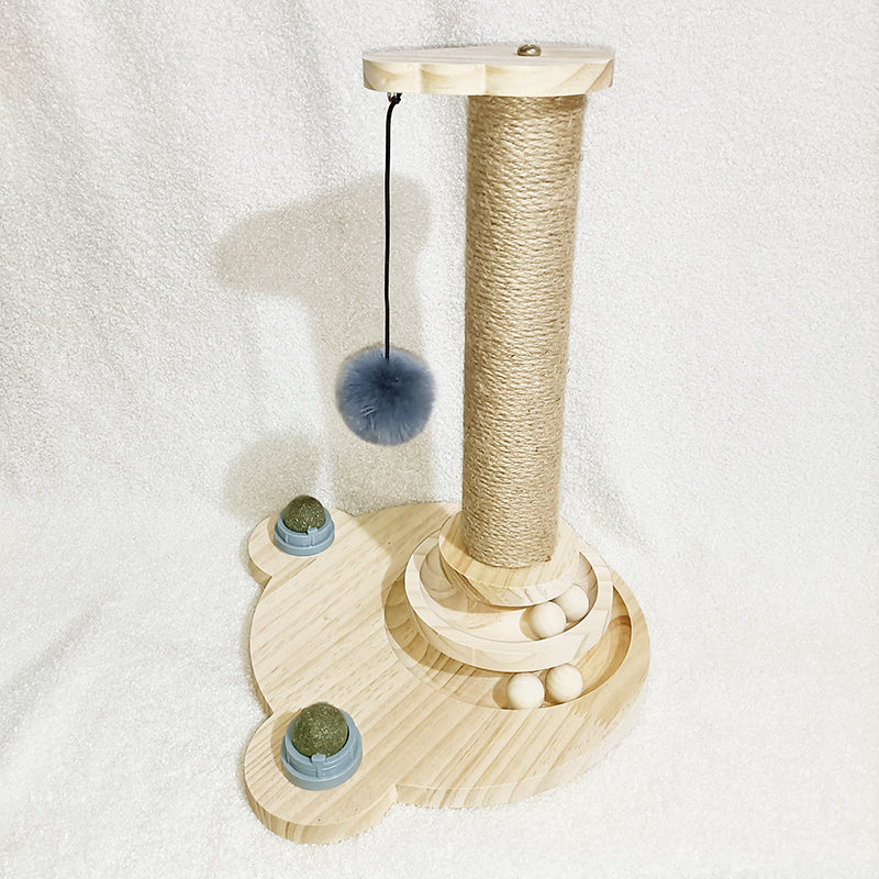 Pet Wooden Turntable Bite Resistant Interactive Toy