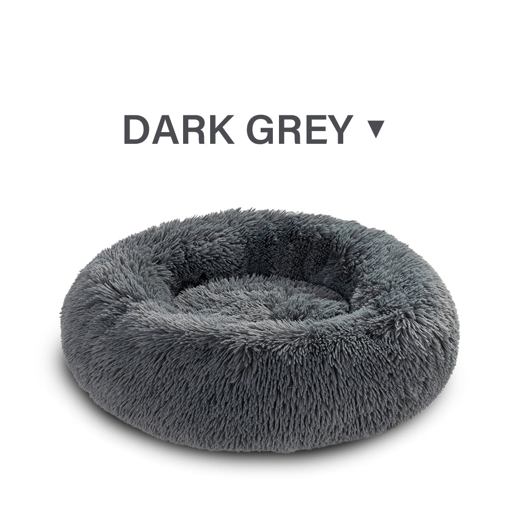 Washable Round Soft Pet Donut Bed Quiet Sleeping Mat